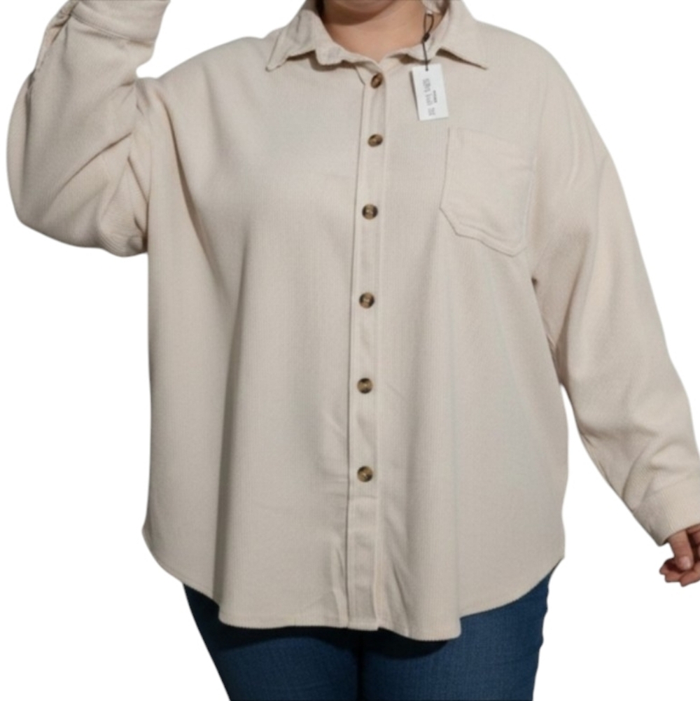 Casual Cream Utility Jacket for Women